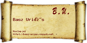 Basz Uriás névjegykártya
